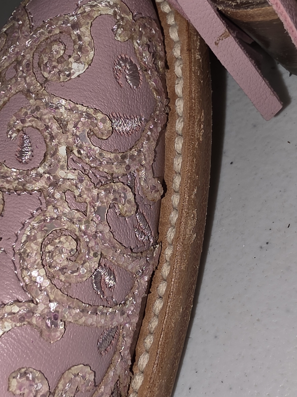 Corral Pink Embroidered Sequin Moccasins